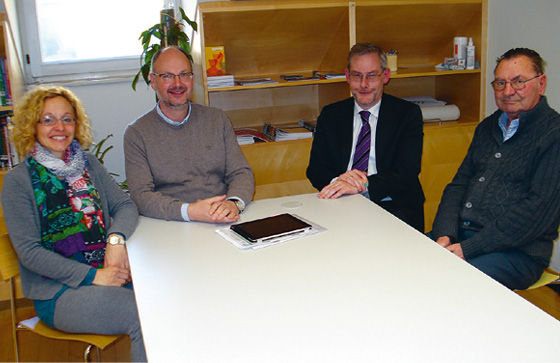 v.l. Volksanw&#00228;ltin Gabriele Morandell, Werner Steiner, Werner Atz und Josef Stricker